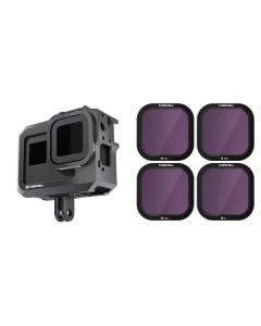 Freewell 4K Standard Day Series 4-pack Filter Set + Metal Cage for HERO8 Black